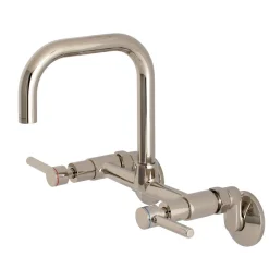 Kingston Brass Concord 8-Inch Adjustable Center Wall Mount 2-Hole Kitchen Faucet