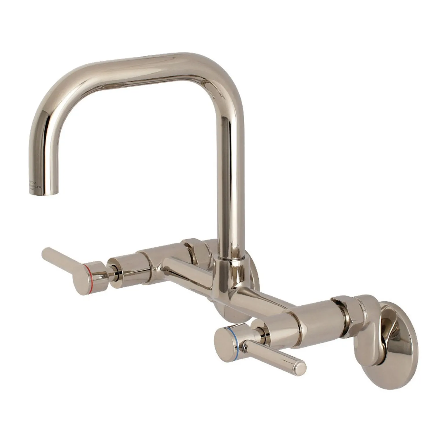 Kingston Brass Concord 8-Inch Adjustable Center Wall Mount 2-Hole Kitchen Faucet
