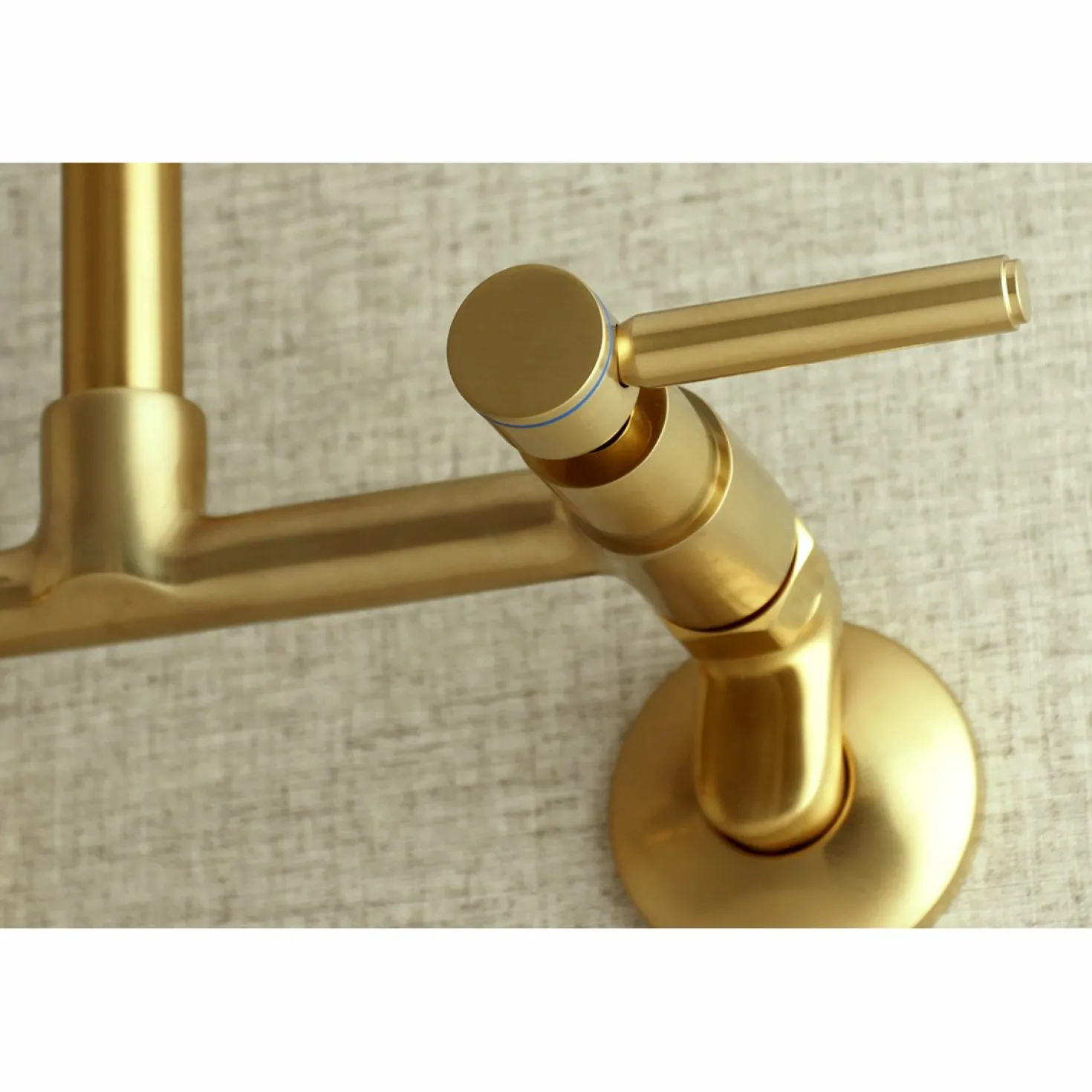 Kingston Brass Concord 8-Inch Adjustable Center Wall Mount 2-Hole Kitchen Faucet