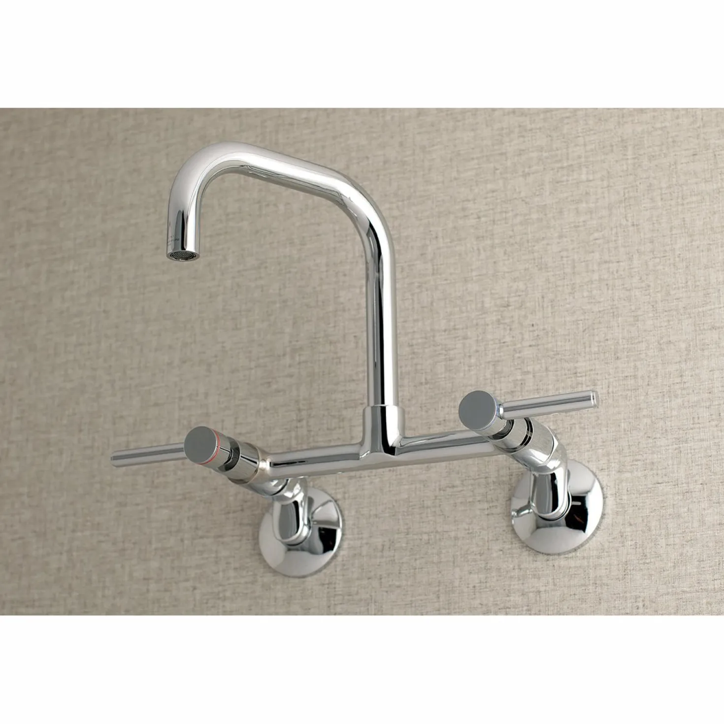 Kingston Brass Concord 8-Inch Adjustable Center Wall Mount 2-Hole Kitchen Faucet