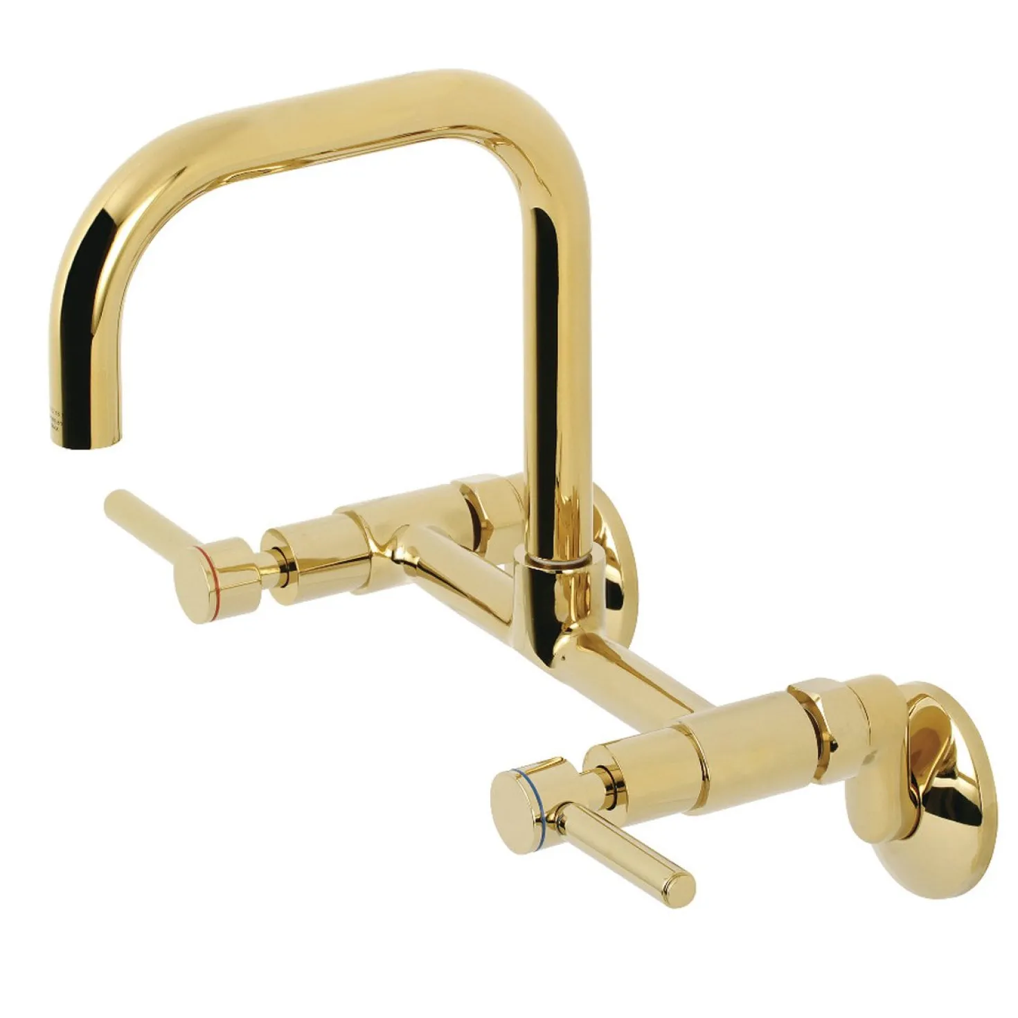 Kingston Brass Concord 8-Inch Adjustable Center Wall Mount 2-Hole Kitchen Faucet