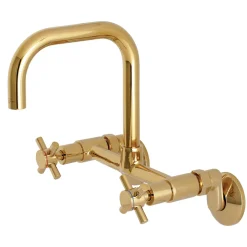 Kingston Brass Concord 8-Inch Adjustable Center 2-Hole Wall Mount Kitchen Faucet