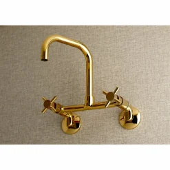Kingston Brass Concord 8-Inch Adjustable Center 2-Hole Wall Mount Kitchen Faucet