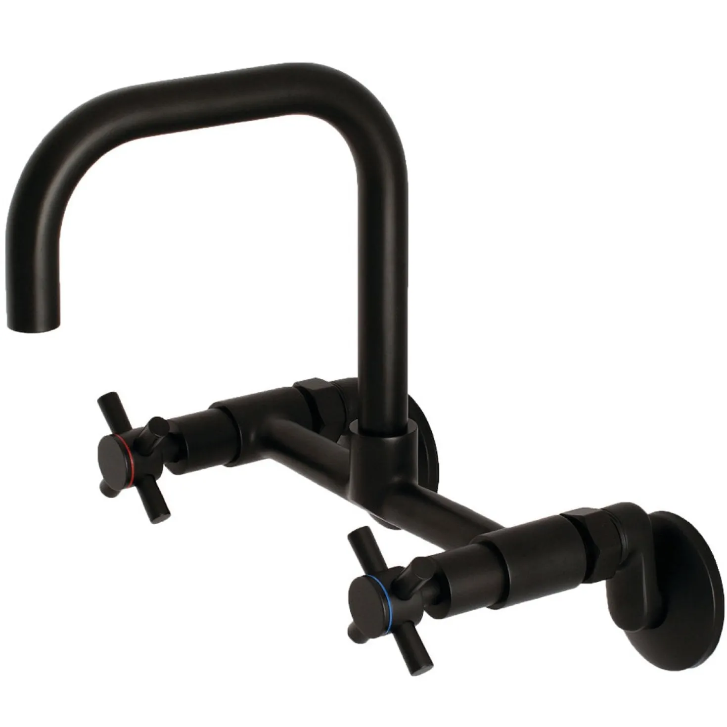 Kingston Brass Concord 8-Inch Adjustable Center 2-Hole Wall Mount Kitchen Faucet