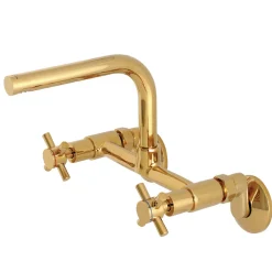 Kingston Brass Concord 8-Inch Adjustable Center Wall Mount Kitchen Faucet
