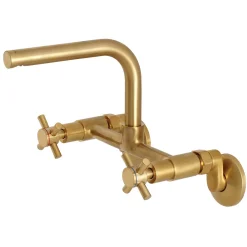 Kingston Brass Concord 8-Inch Adjustable Center Wall Mount Kitchen Faucet