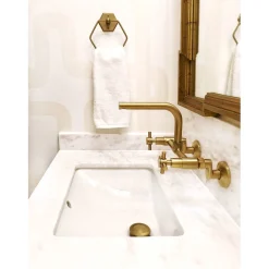 Kingston Brass Concord 8-Inch Adjustable Center Wall Mount Kitchen Faucet