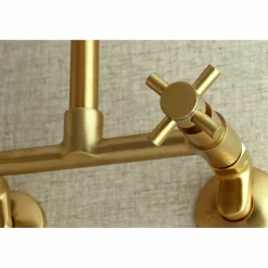 Kingston Brass Concord 8-Inch Adjustable Center Wall Mount Kitchen Faucet