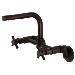 Kingston Brass Concord 8-Inch Adjustable Center Wall Mount Kitchen Faucet