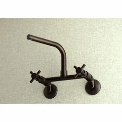 Kingston Brass Concord 8-Inch Adjustable Center Wall Mount Kitchen Faucet