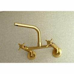 Kingston Brass Concord 8-Inch Adjustable Center Wall Mount Kitchen Faucet