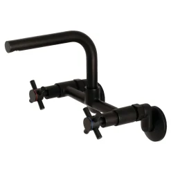Kingston Brass Concord 8-Inch Adjustable Center Wall Mount Kitchen Faucet
