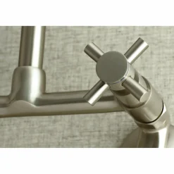 Kingston Brass Concord 8-Inch Adjustable Center Wall Mount Kitchen Faucet