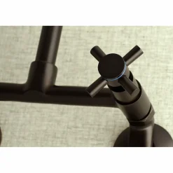 Kingston Brass Concord 8-Inch Adjustable Center Wall Mount Kitchen Faucet