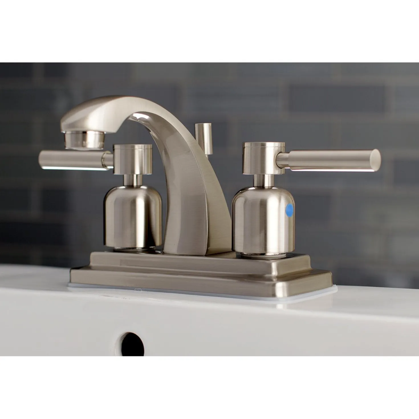 Kingston Brass Concord 4-Inch Centerset Bathroom Faucet with Pop-Up Drain