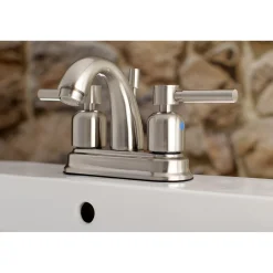 Kingston Brass Concord 4-Inch Centerset Deck Mount Bathroom Faucet