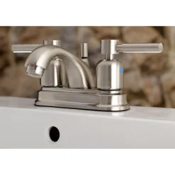 Kingston Brass Concord 4-Inch Centerset 3-Hole Bathroom Faucet with Retail Pop-Up