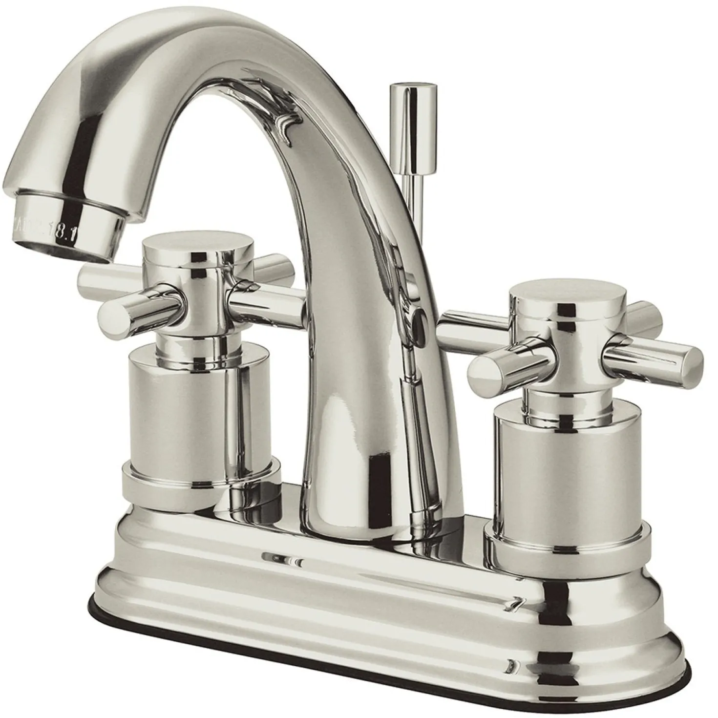 Kingston Brass Concord Modern Two Handle 4" Centerset Lavatory Faucet with Brass Pop-up