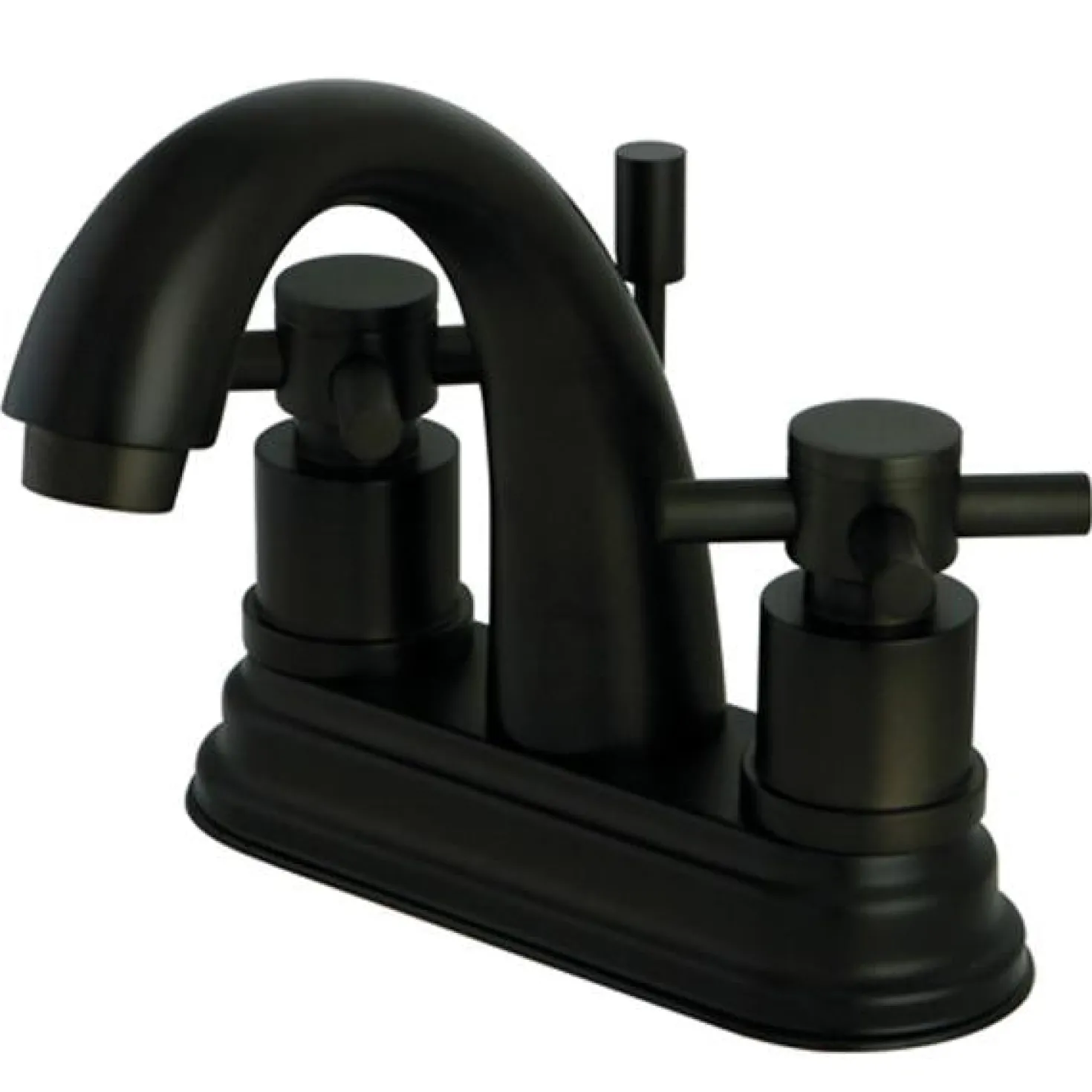 Kingston Brass Concord Modern Two Handle 4" Centerset Lavatory Faucet with Brass Pop-up