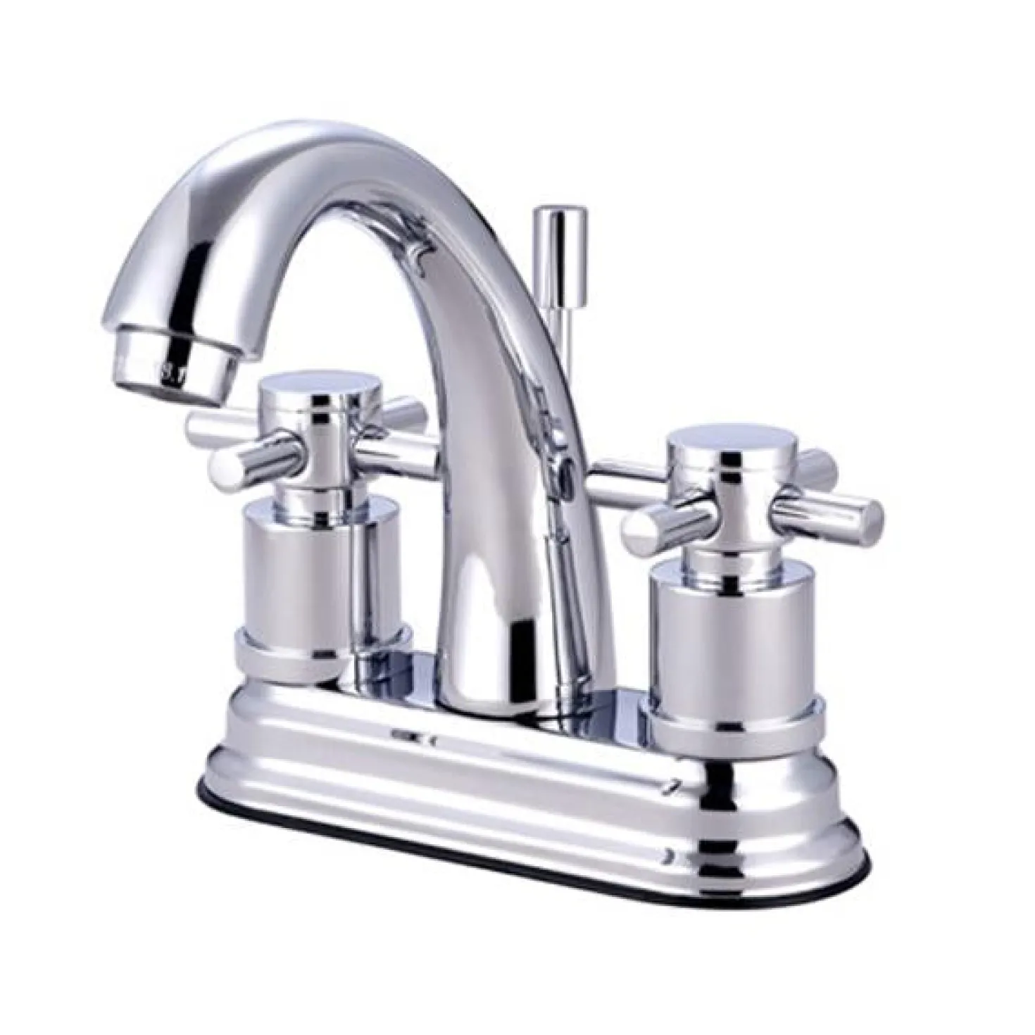 Kingston Brass Concord Modern Two Handle 4" Centerset Lavatory Faucet with Brass Pop-up