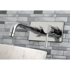Kingston Brass Concord Single Lever Handle Wall Mount Bathroom Faucet
