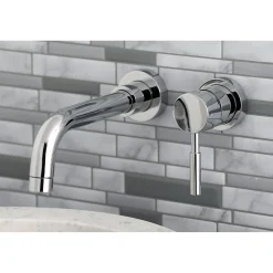 Kingston Brass Concord Single Lever Handle Wall Mount Bathroom Faucet
