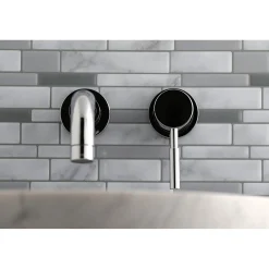 Kingston Brass Concord Single Lever Handle Wall Mount Bathroom Faucet