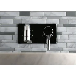 Kingston Brass Concord Single Lever Handle Wall Mount Bathroom Faucet