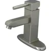 Kingston Brass Concord Single Handle 4" Centerset Lavatory Faucet with Optional Deck Plate and Push-Up