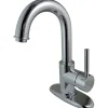 Kingston Brass Concord Single Handle 4" Centerset Lavatory Faucet with Push-Up and Optional Deck Plate