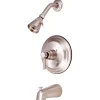 Kingston Brass Concord Single Handle Tub and Shower Faucet in Satin Nickel