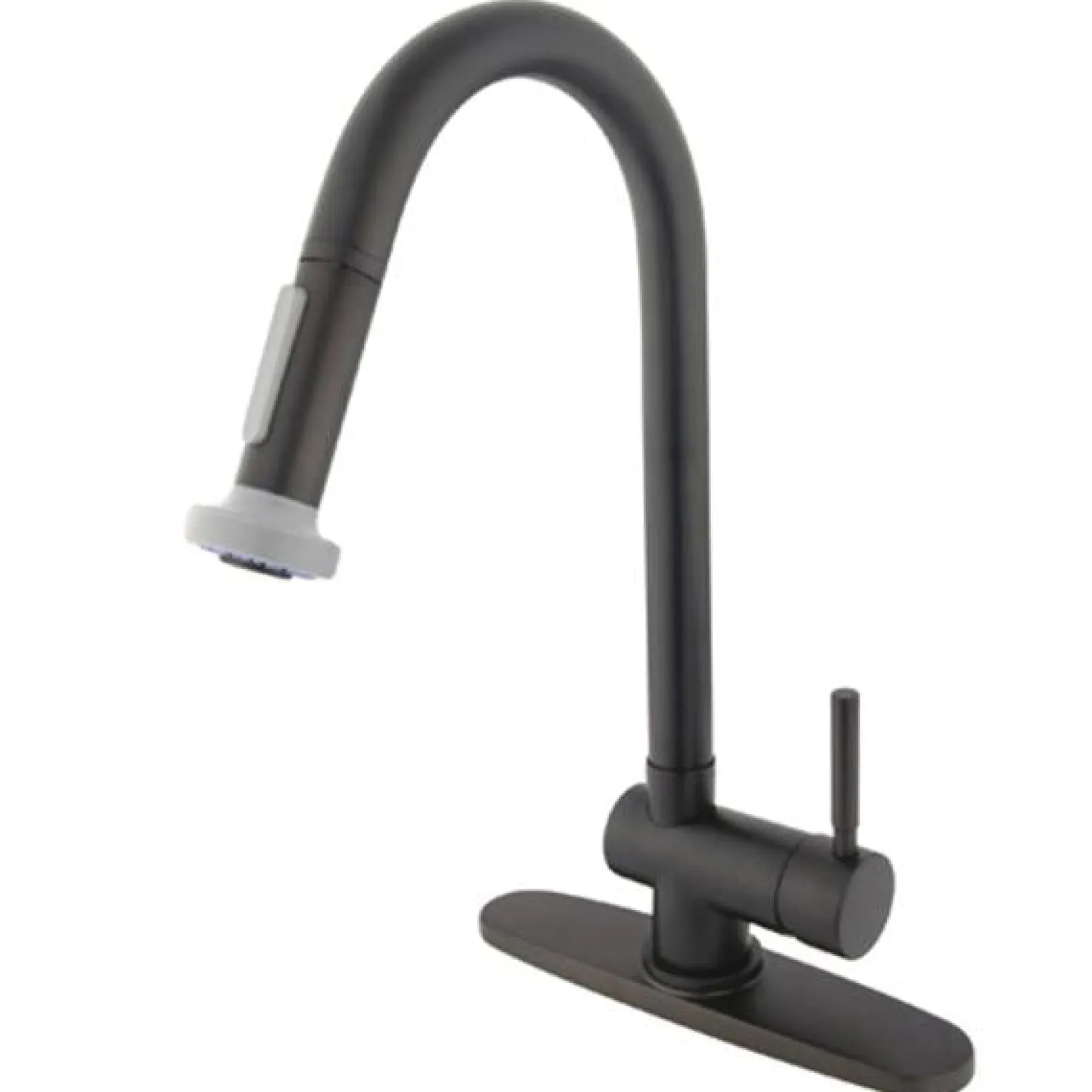 Kingston Brass Concord Single Handle Kitchen Faucet with Pull-Down Sprayer