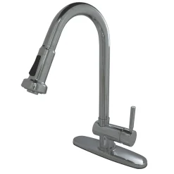 Kingston Brass Concord Single Handle Kitchen Faucet with Pull-Down Sprayer