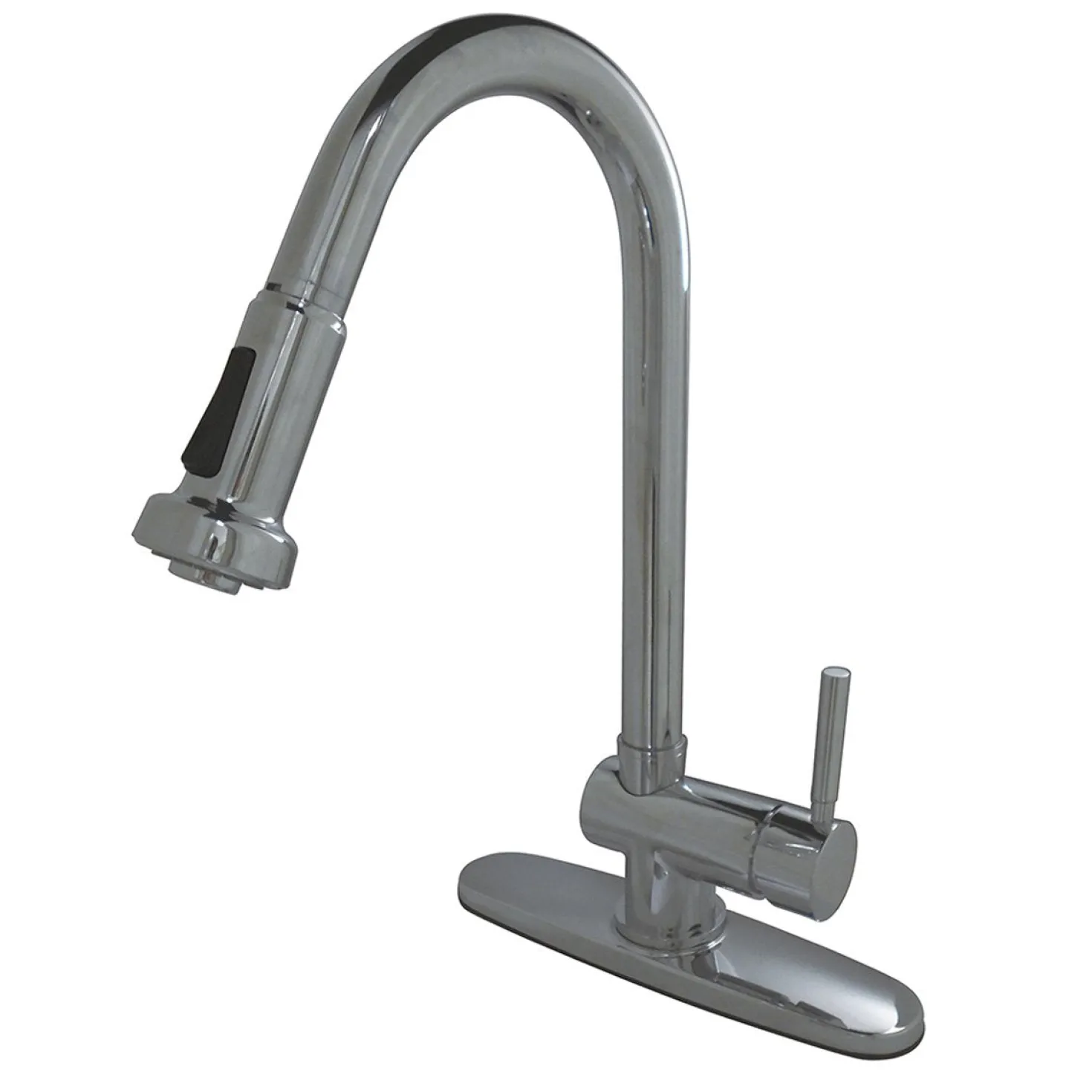 Kingston Brass Concord Single Handle Kitchen Faucet with Pull-Down Sprayer