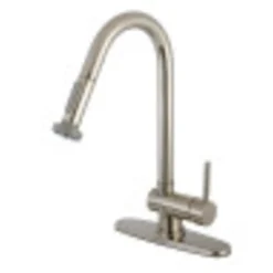 Kingston Brass Concord Single Handle Kitchen Faucet with Pull-Down Sprayer
