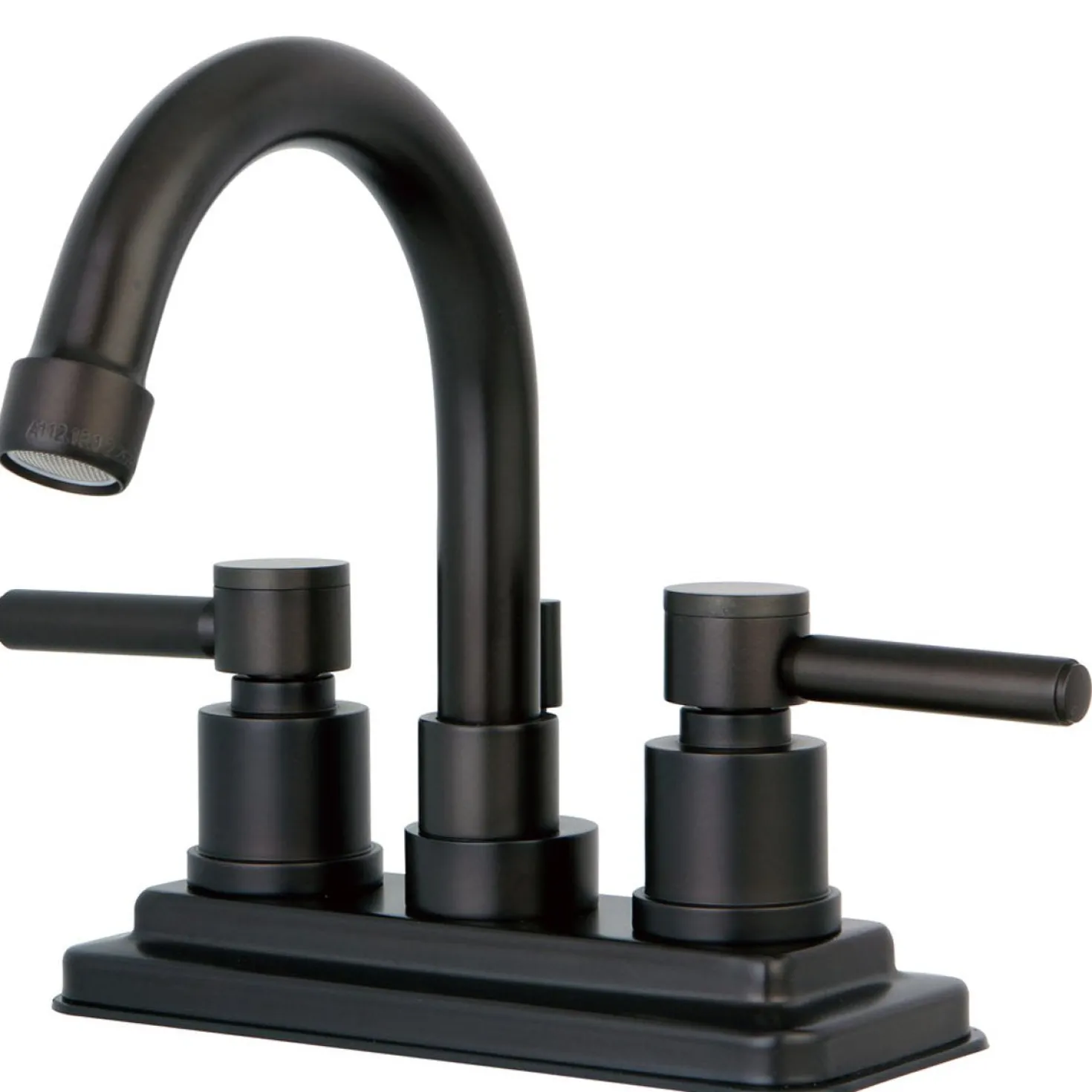 Kingston Brass Concord Three Hole Two Handle 4" Centerset Lavatory Faucet with Brass Pop-up