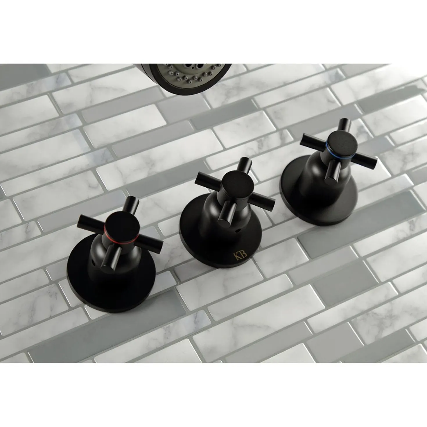 Kingston Brass Concord Three Handles Tub and Shower Faucet