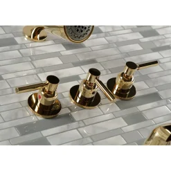 Kingston Brass Concord Three-Handle Tub and Shower Faucet