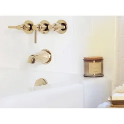 Kingston Brass Concord Three-Handle Tub and Shower Faucet