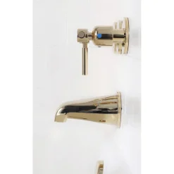 Kingston Brass Concord Three-Handle Tub and Shower Faucet
