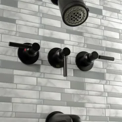 Kingston Brass Concord Three-Handle Tub and Shower Faucet