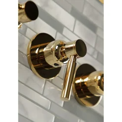 Kingston Brass Concord Three-Handle Tub and Shower Faucet