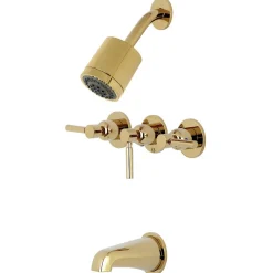 Kingston Brass Concord Three-Handle Tub and Shower Faucet