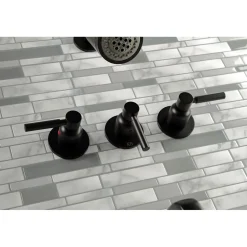 Kingston Brass Concord Three-Handle Tub and Shower Faucet