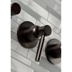 Kingston Brass Concord Three-Handle Tub and Shower Faucet
