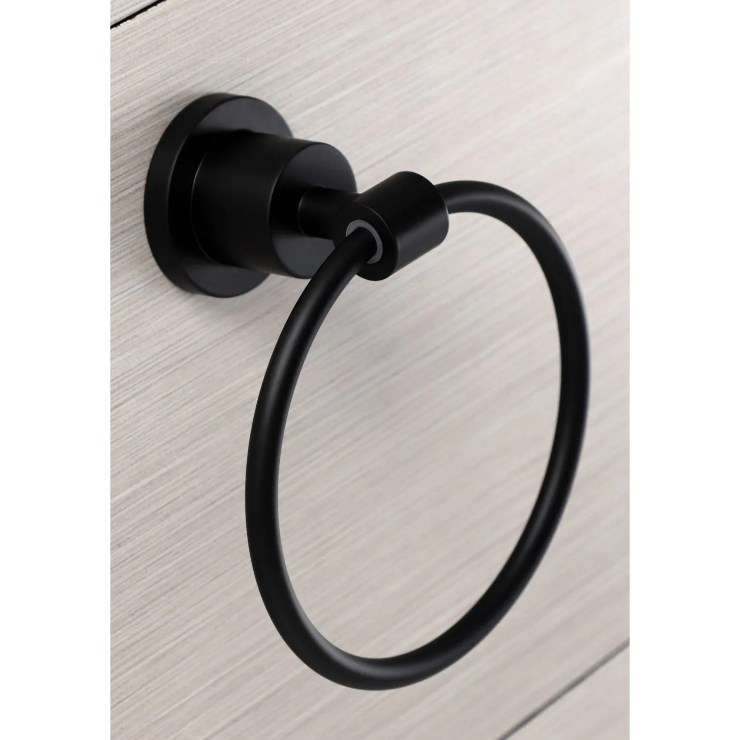 Kingston Brass Concord Towel Ring in Matte Black