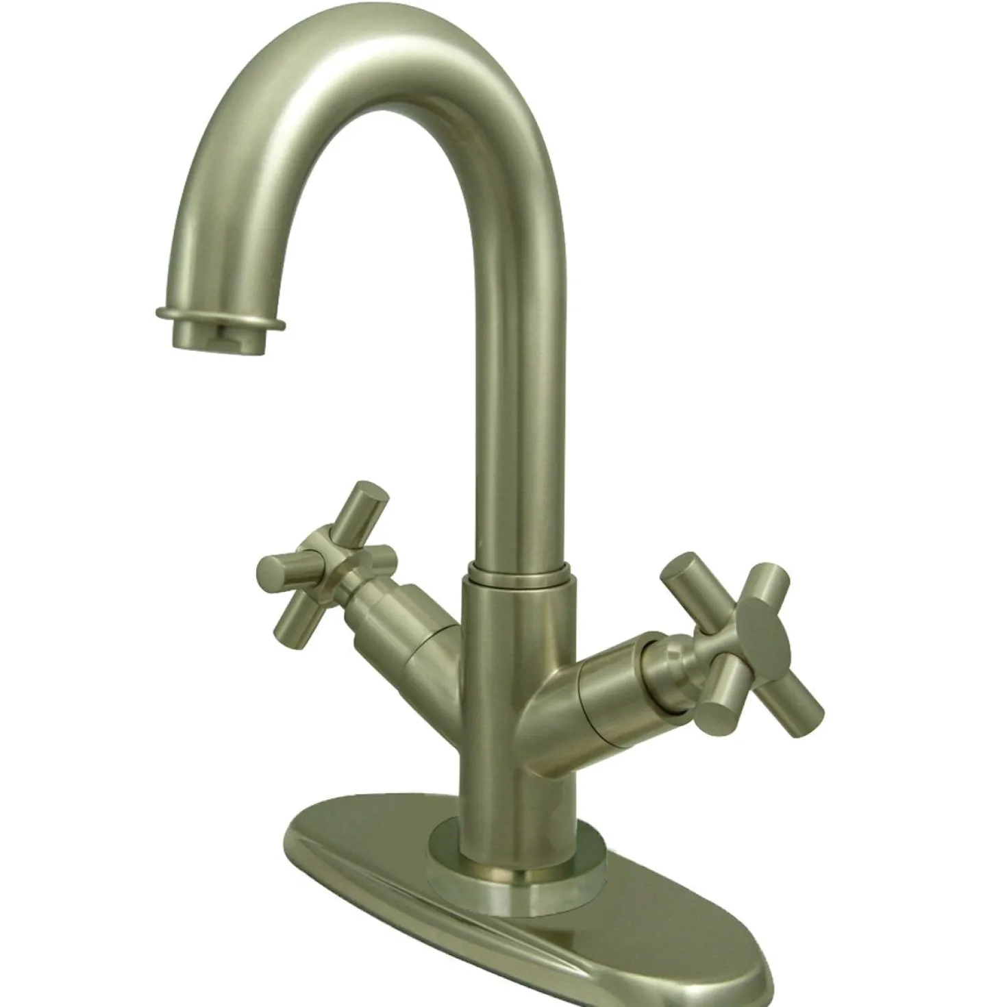 Kingston Brass Concord Two Handle 4" Centerset Lavatory Faucet with Push-Up and Optional Deck Plate