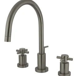 Kingston Brass Concord Two Handle Widespread Lavatory Faucet with Brass Pop-up