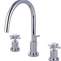 Kingston Brass Concord Two Handle Widespread Lavatory Faucet with Brass Pop-up