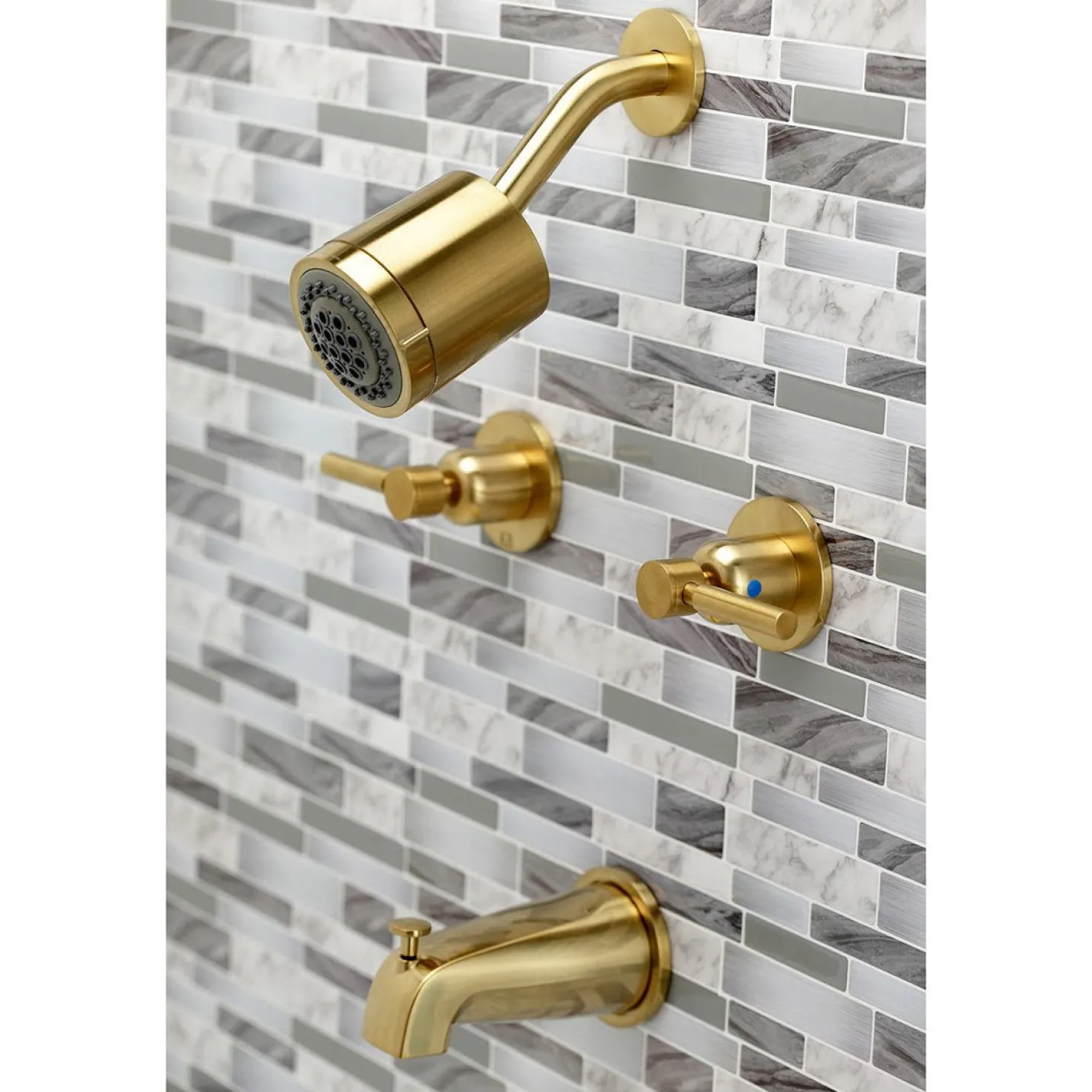 Kingston Brass Concord Two-Handle 7.13" x 14.13" Tub and Shower Faucet